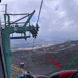 Pilón del funicular del Etna