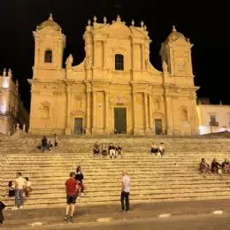 Cathedral of San Nicol in the evening